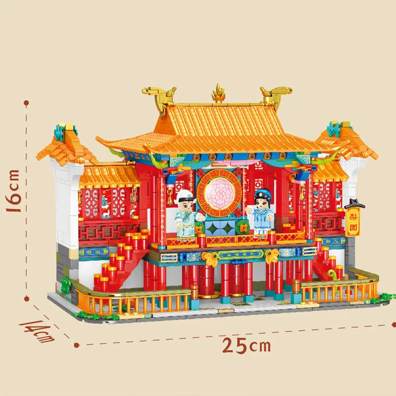 1446P Creative Chinese Ancient Style Mini Block City Architecture MOC Building - £43.45 GBP