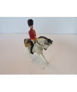 Vtg Cherilea Lead Soldier on Horseback White Horse England  H5 - $8.95 CAD