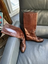 Salvatore Ferragamo Leather Women&#39;s Boots w/ Lace-Up Detail - $198.00