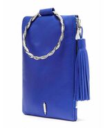 Thacker Nolita Women&#39;s Leather Clutch Bag w/ Twisted Ring Handle Persian... - $26.52