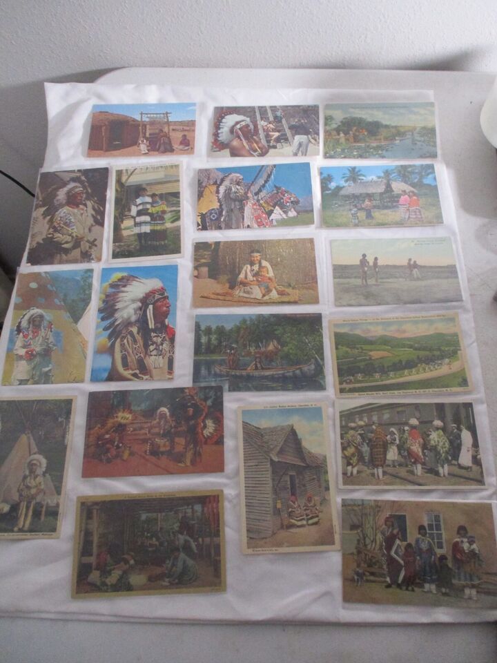 19 Native American Indian Postcards lot Vintage - $39.59