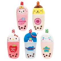Set of 5 Hello Kitty Boba Tea Plush Toys. 10 inch each Sanrio NWT. Full Set - £62.58 GBP