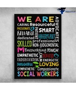 Social Workers We Are Advocates Caring Resourceful Passionate Patoent Sm... - £12.59 GBP