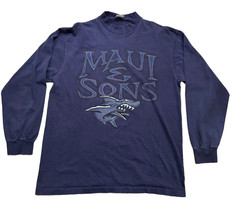 Vintage anvil 90s Sharkman colab w/ Maui &amp; Sons ,full T-Shirt, sz: XL, ltd edi - £37.36 GBP