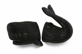 Zeckos Distressed Finish Whale Top and Tail Bookends Set of 2 - £31.64 GBP