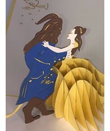 Beauty and the Beast 3D Pop Up Card Wedding Disney Love Princess Belle C... - £9.54 GBP