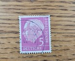 Germany Stamp 5D Deutsche Bundespost Used Violet - $3.79