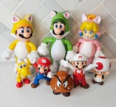 World of Nintendo Super Mario Articulated Cat Peach Mario Luigi &amp; Others Lot! - £26.07 GBP