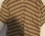 Vintage Knightsbridge Men’s Extra Large Tan Striped Shirt - $9.89