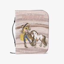 book/Bible Cover, Howdy, Cowgirl and Horse, Blonde Curly Hair, Brown Eye... - $56.95+