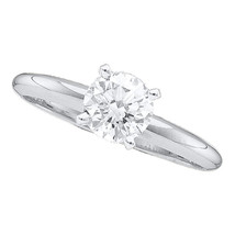 14k White Gold Round Diamond Solitaire Bridal Wedding Engagement Ring 1/5 Ctw - £324.78 GBP
