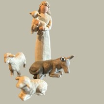 Demadeco Willow Tree Nativity Sheep/Lambs  And Female Shepherd NWOT - £40.45 GBP