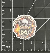 Born to Ride Route 66 - Vinyl Sticker Skull Rt 66 Road Sign Waterproof Durable - £3.53 GBP