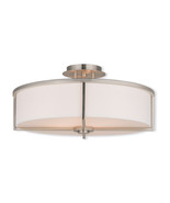 Livex Wesley 4 Light Flush Mount In Brushed Nickel - $493.22