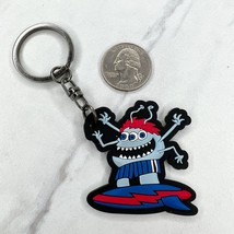 Red Blue Black Monster Rubber Keychain Keyring - $6.92