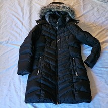 Eddie Bauer Parka Winter Coat Womens Size S Sun Valley Down Puffer Jacket Black - £78.83 GBP