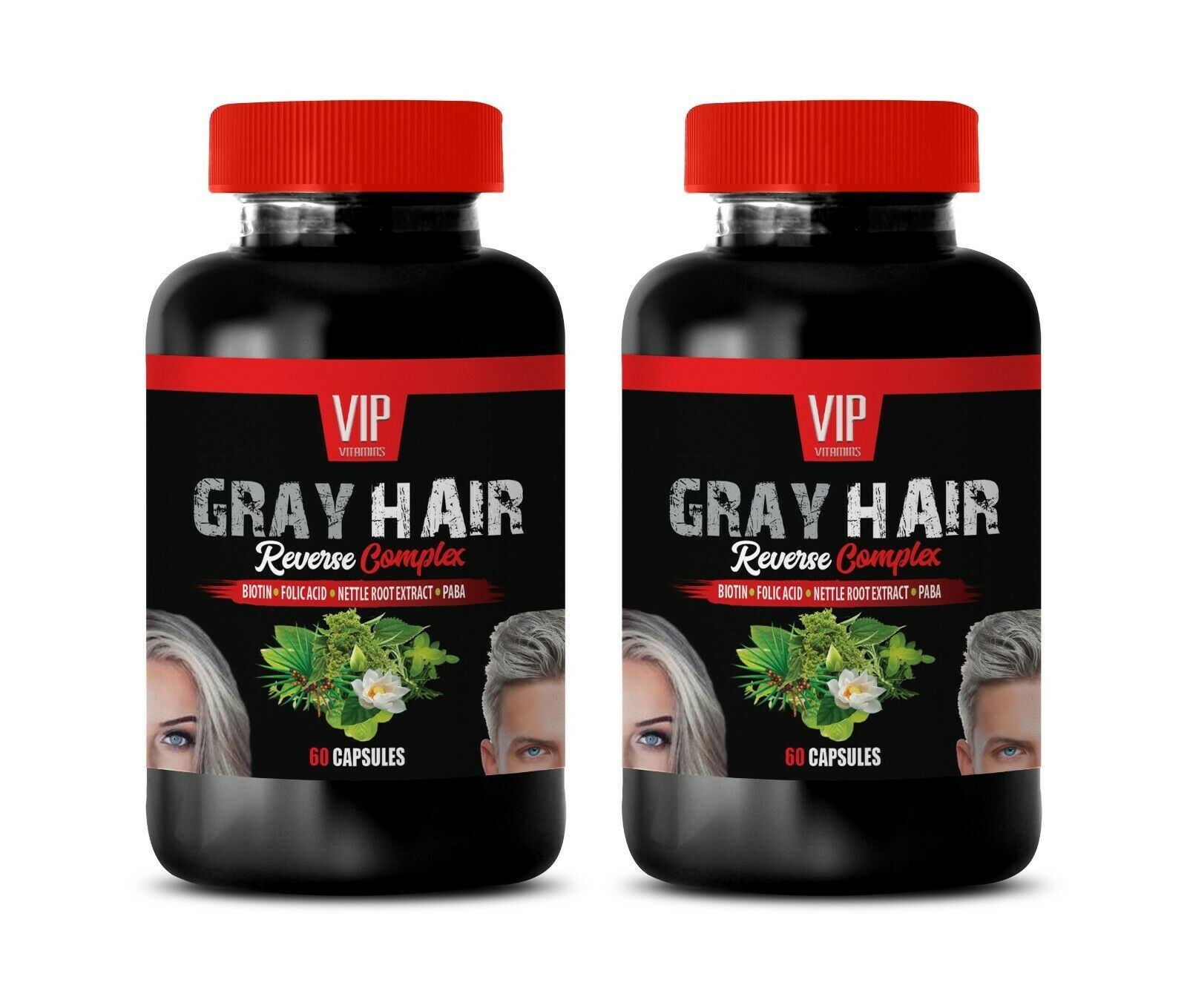 Primary image for herbs hair skin and nail support - GRAY HAIR REVERSE - anti aging products 2 BOT