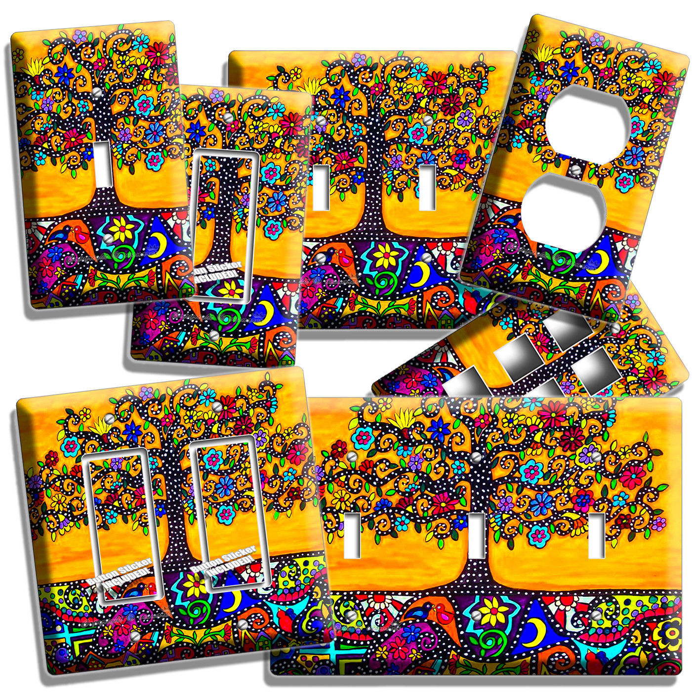 Primary image for MEXICAN TREE OF LIFE FOLK ART LIGHT SWITCH OUTLET WALL PLATE ROOM HOUSE HD DECOR