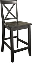 24-Inch, Black, X-Back Bar Stools From Crosley Furniture. - £182.71 GBP