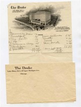 The Drake Lake Shore Drive Chicago Illinois 1928 Stationery &amp; Envelope  - £20.72 GBP