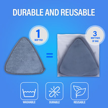 DIUS Microfiber Reusable Mop Pads 3/5/10pcs Eco-Friendly, Durable, Multi-Surface - £10.46 GBP+