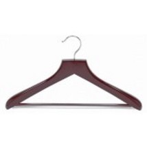 Only Hangers Contoured Deluxe Wood Suit Hanger w/Non-Slip Bar Pack of 3 - $31.67