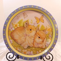 Vintage Artmark Easter Bunny Tin Metal Plate Tray Platter Easter/ Spring Pattern - £7.91 GBP