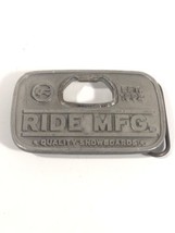 Vintage Ride Mfg Snowboard Promo Cintura Fibbia Con Apribottiglie Made I... - £47.32 GBP