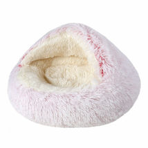 Comfortable Soft Plush Cat Bed Cave Hooded Pet Bed for Dogs Cats Self Warming - £35.97 GBP