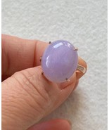 Natural Icy Lavender Jadeite Ring 18K Rose Gold Lavender Jadeite Ring Ty... - £311.39 GBP