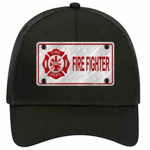 Firefighter Badge Novelty Black Mesh License Plate Hat - £22.97 GBP