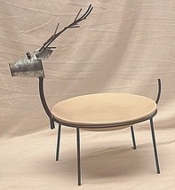 Christmas Metal Reindeer with Tib Bit Serving Plate - $34.64