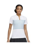Nike Womens Dri-FIT Victory Short Sleeve Striped Polo DH2304-100 White S... - £47.80 GBP