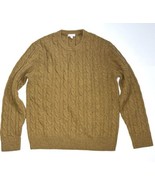 Gap Mustard Wool Blend Cable Knit Sweater XL Lambswool Goblin Gremlin Core - $34.65