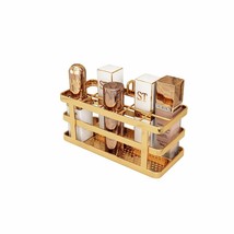 Metal Rotating 2-Tier Makeup Organizer with Brush and Lipstick Holders - $1,120.90 MXN