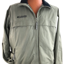 Columbia Windbreaker Jacket Button Full Zip Vented Packable Green Size L... - $49.99