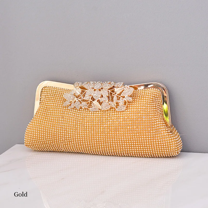  Rhinestone Evening Clutch Purses And Handbags Elegant Female Wedding Banquet Cr - $94.53