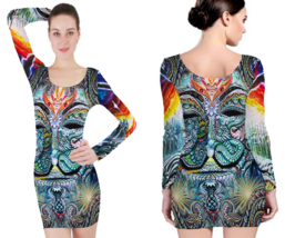 DMT anonymous Psychedelic Hallucinogen Printed Polyester Long Sleeve Bod... - $24.87+