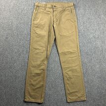 Levi&#39;s Pants Mens 32x30 Beige Casual Slim Straight Leg Cotton Blend Dist... - $365.38 MXN
