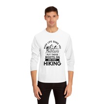 Unisex Classic Long Sleeve T-Shirt | Motivational Hiking Quote Graphic | Black a - $35.02+