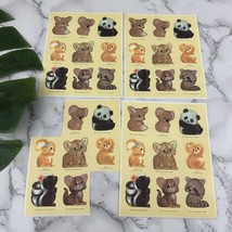 Hallmark Vintage 1979 Sickers 4 Sheets Baby Animals Panda Koala Fox - $258.16 MXN