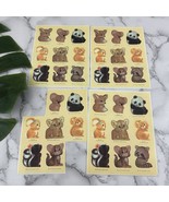 Hallmark Vintage 1979 Sickers 4 Sheets Baby Animals Panda Koala Fox - $258.16 MXN