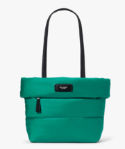 Kate Spade Puffed Puffy Small Nylon Tote Bag~NWT~ Winter Green - $193.05