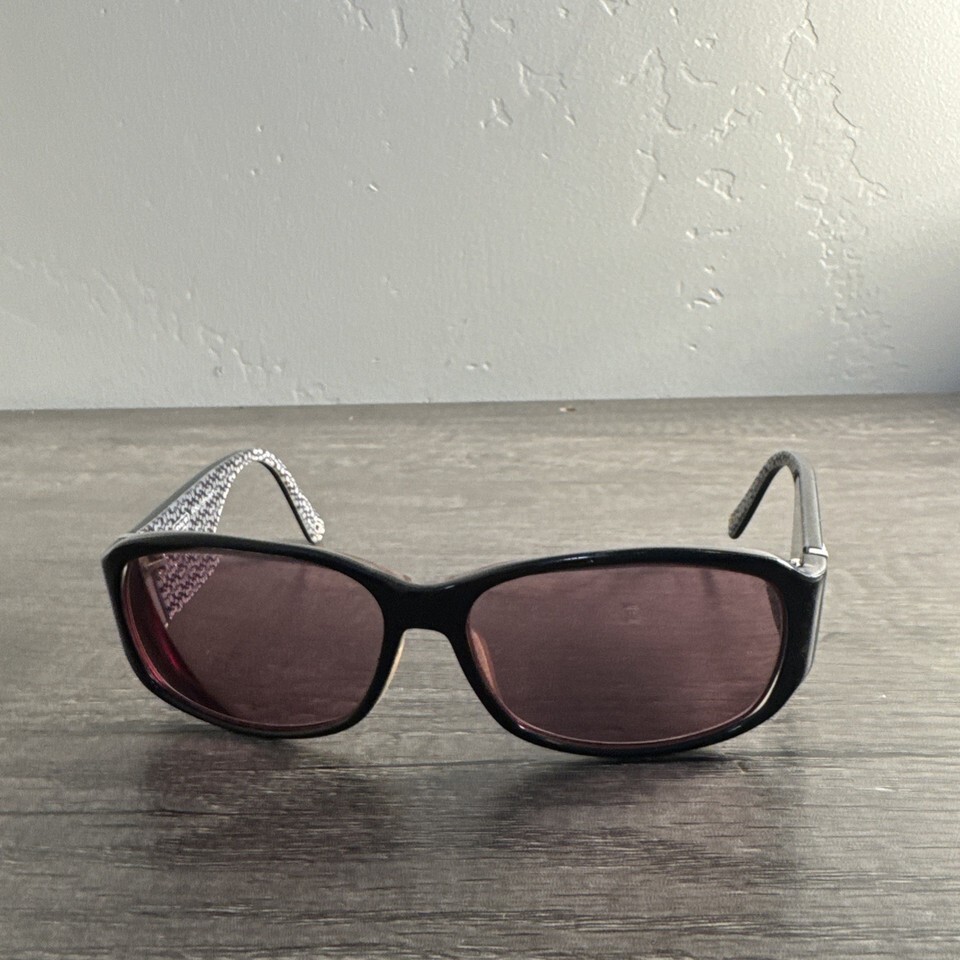 Coach Eyeglasses RHONDA (S831) Black White Oval Silver FRAMES ONLY 60-15... - $22.38