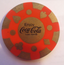 Coca-Cola Metal Poker Chip 1.5 inches Good Shape - £5.96 GBP