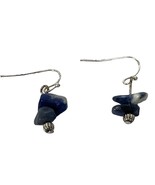 Avon Earings Blue Silver Tone Rocks - $7.84