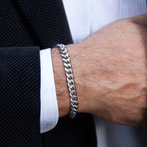 2021 Hot Fashion Cuban Chain Men Bracelet Stainless Steel 3colors 5/7/9mm Width  - £9.91 GBP