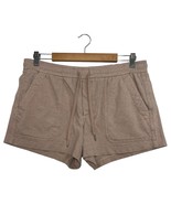 Athleta Farallon Heathered Shorts Womens 12 Beige Pull On Pockets Lounge... - $36.54 CAD