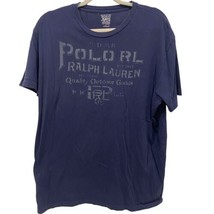 Polo Ralph Lauren Men&#39;s Navy Blue Short Sleeve Quality Outdoor Goods Shirt Large - £7.48 GBP