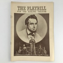 1939 Playbill Adelphi Theatre &#39;Abe Lincoln in Illinois&#39; Richard Gaines - $38.84 CAD